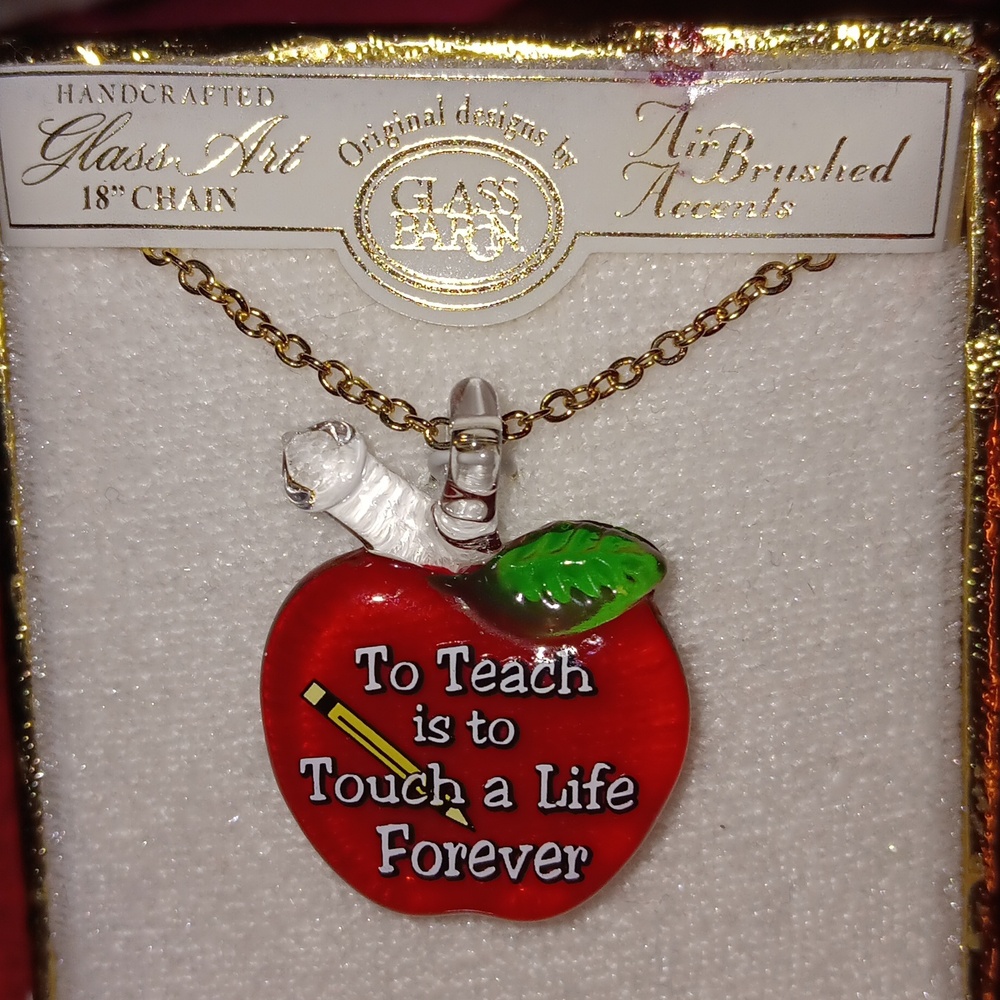 Teachers GLASS Necklace